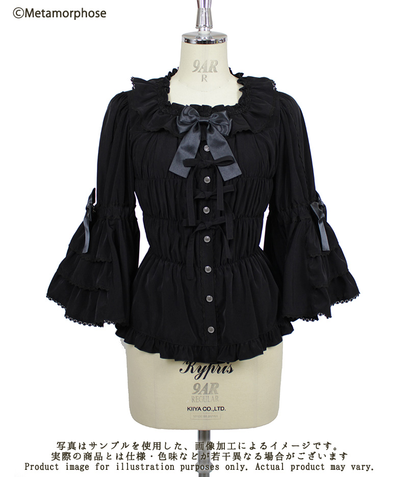 スクエアあき姫袖ブラウス ブラウス カットソー カーディガン メタモルフォーゼ ロリータ ロリィタ ファッションブランド公式通販