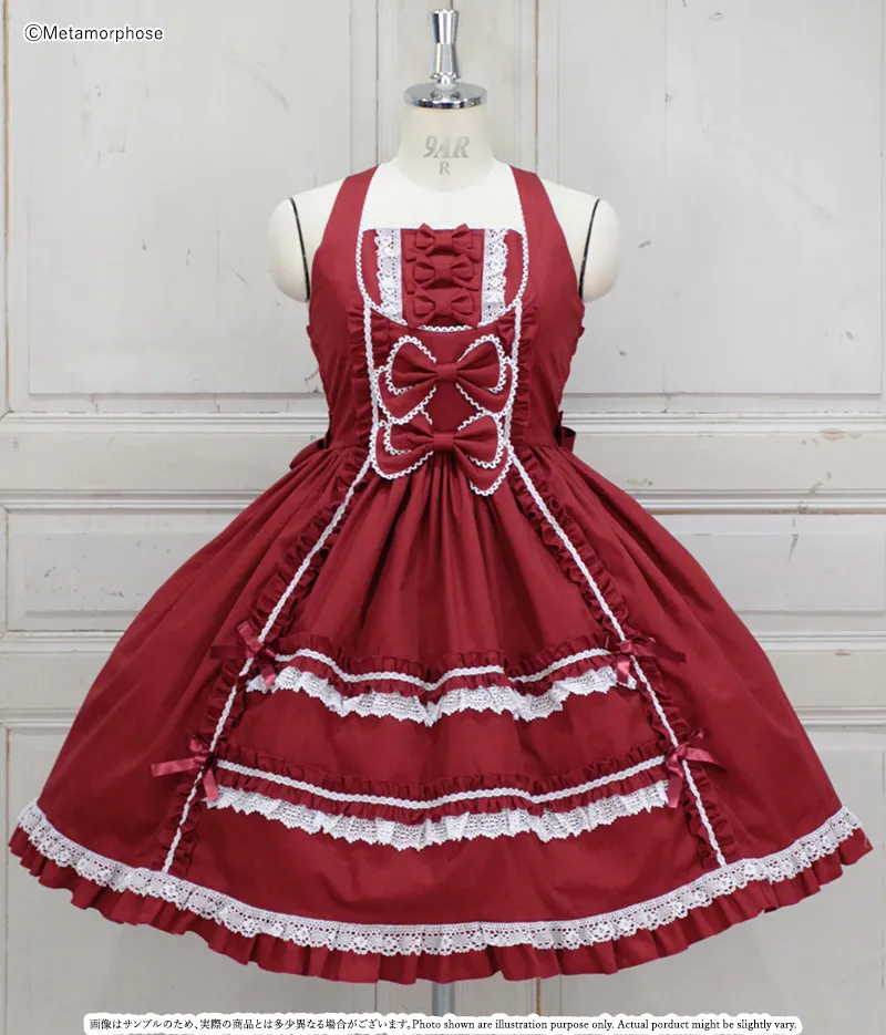 morphose temps de fille　JSK　赤黒チェック　ロリィタ Front Open Frill JSK | Metamorphose temps de fille