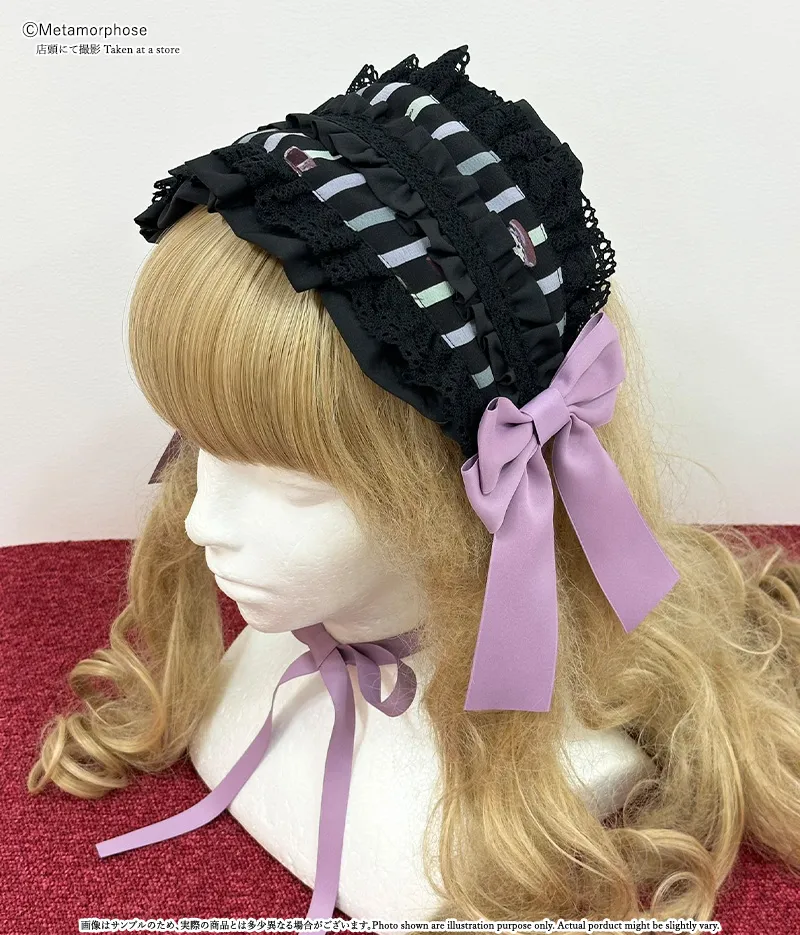 入荷nowオンラインストア 秘密の調香室フリルヘッドドレス ボンネット、ヘッドドレス - ワンピース