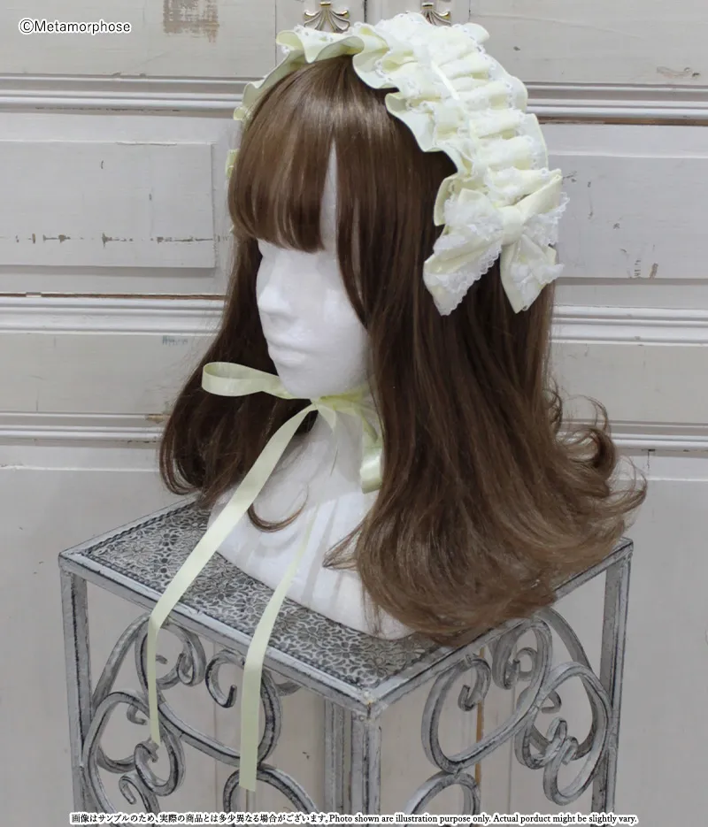 両山レースヘッドドレス - ボンネット、ヘッドドレス、カチューシャ