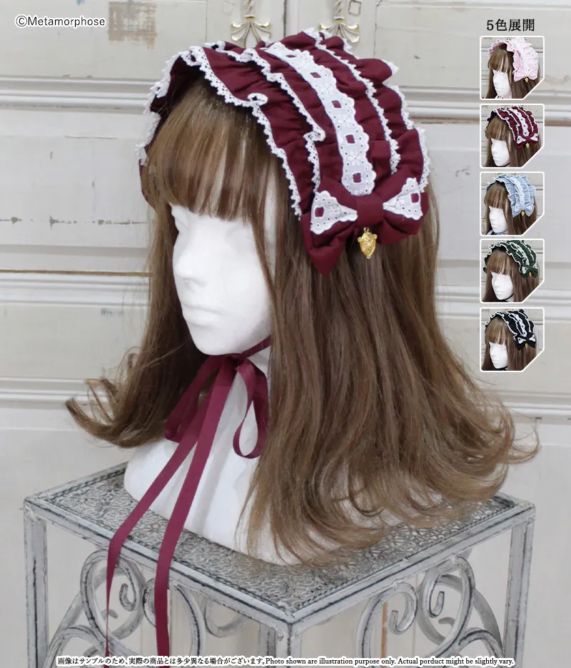メアリーフリルヘッドドレス - ボンネット、ヘッドドレス