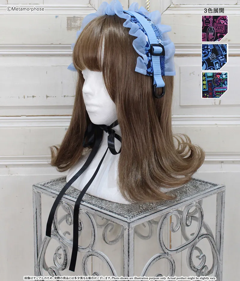 電脳Neon少女ヘッドドレス - ボンネット、ヘッドドレス、カチューシャ
