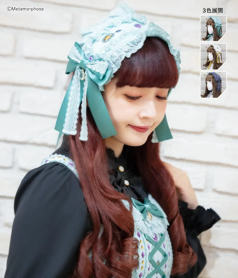 予約】Brilliant jewelry cat レースヘッドドレス - ボンネット