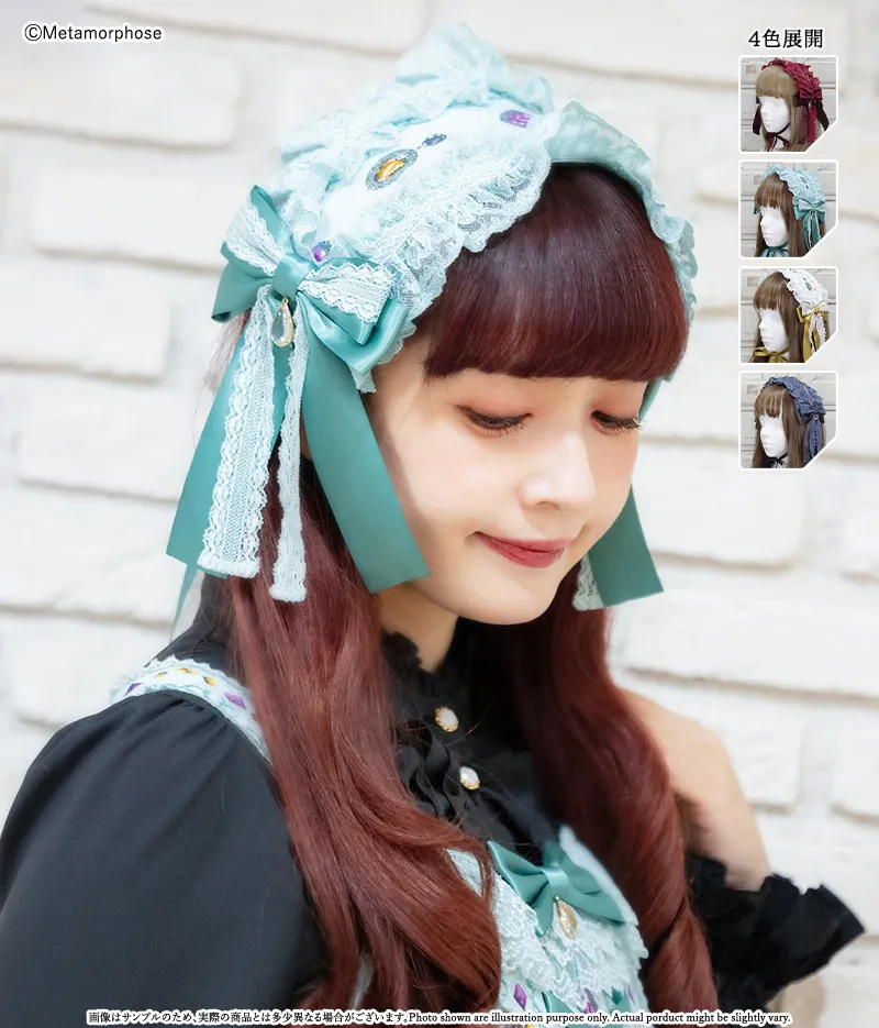 morphose レース付きホワイトボンネット 15054005-o2.webp