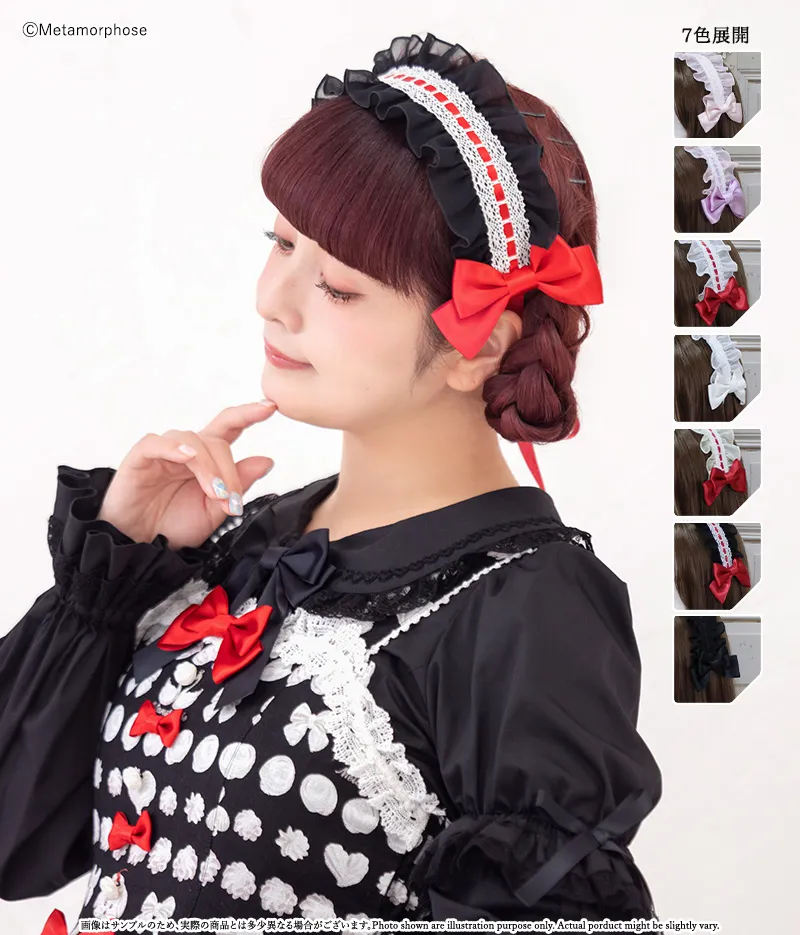 シフォンふわふわヘッドドレス - ボンネット、ヘッドドレス